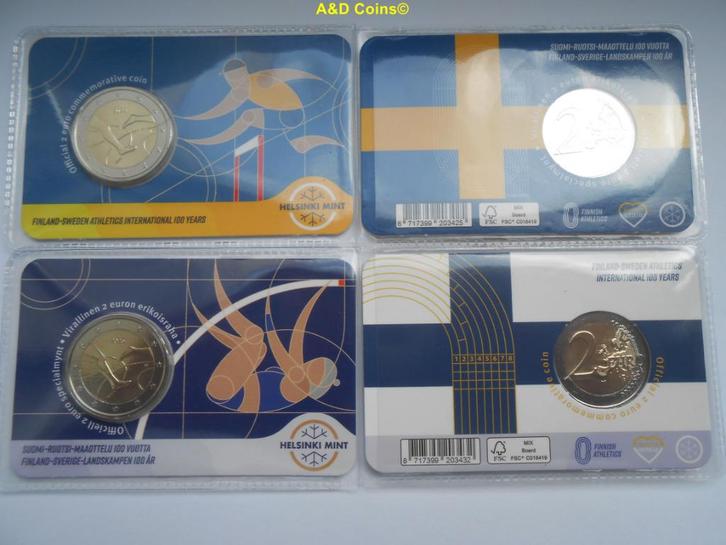 Finland 2 x 2 Euro coincards 2025, Postzegels en Munten, Munten | Europa | Euromunten, Setje, Overige waardes, Finland, Verzenden