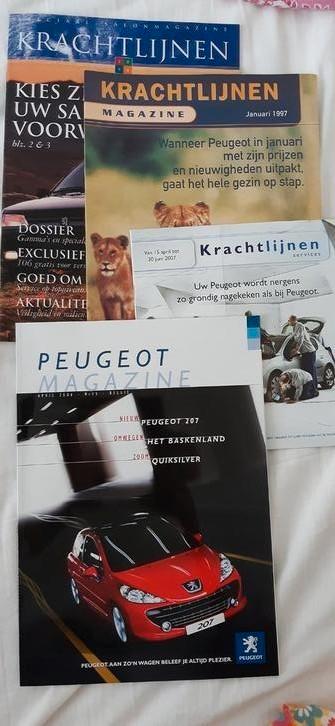 PEUGEOT 107 206  folders auto + poster sportauto Peugeot 406 beschikbaar voor biedingen
