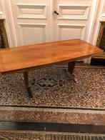 PRACHTIGE VINTAGE TAFEL DESK SALONTAFEL SIDETABLE HOUT CHROM, Enlèvement