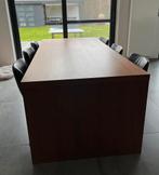 Eetkamertafel in walnoot fineer, Huis en Inrichting, Ophalen, Gebruikt, Vijf personen of meer, Rechthoekig