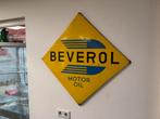 BEVEROL motor olie emaille reclamebord, Ophalen of Verzenden