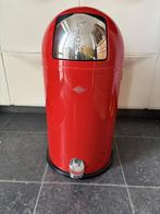 Poubelle WESCO Kickboy 40L ROUGE, Maison & Meubles, À pédale, Enlèvement, Utilisé, Métal