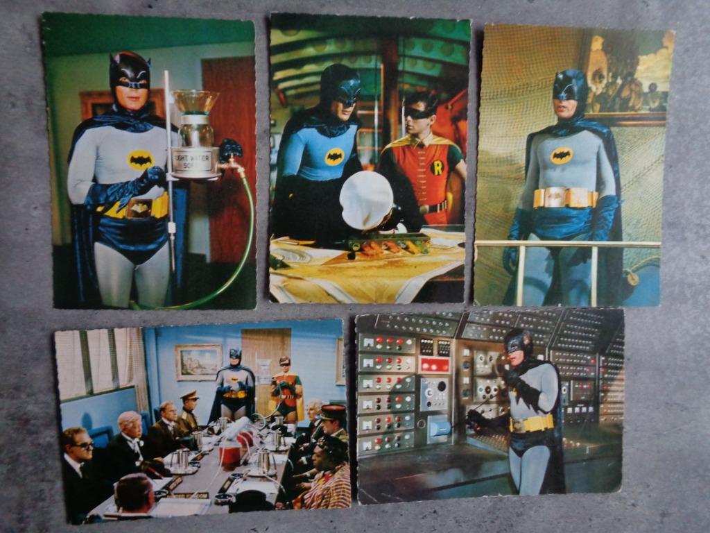 BATMAN EN ROBIN 5X POSTKAARTEN  ADAM WEST EN BURT WARD  SIXT, Hobby en Vrije tijd, Stickers en Plaatjes, Ophalen of Verzenden
