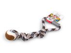 Katoen koord + plastiek handvat + tennisbal bruin 190 gram, Ophalen, Nieuw