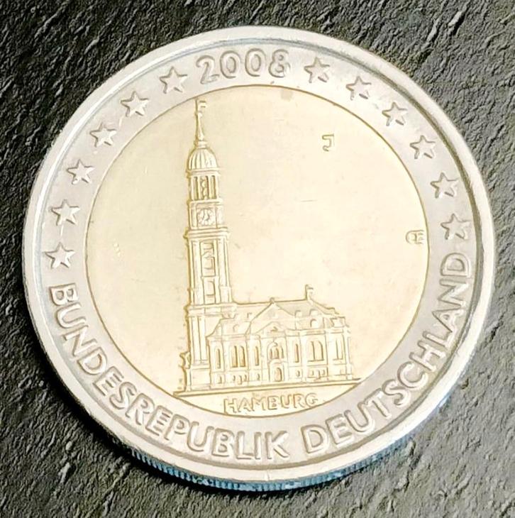 2 euro Duitsland 2008 Hamburg G 🇩🇪, Postzegels en Munten, Munten | Europa | Euromunten, Losse munt, 2 euro, Duitsland, Ophalen of Verzenden