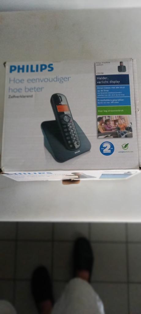 Philips draadloze telefoon, Telecommunicatie, Vaste telefoons | Handsets en Draadloos, Ophalen of Verzenden