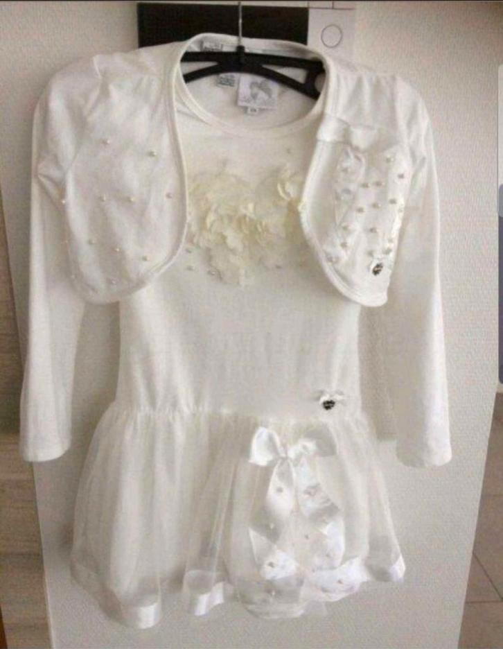 Eerste Communiekleedje maat 128 ( le chic ) 1x gedragen, Kinderen en Baby's, Babykleding | Maat 80, Zo goed als nieuw, Ophalen of Verzenden