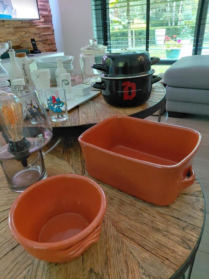 Dille en kamille terracotta, Huis en Inrichting, Keuken | Potten en Pannen, Gebruikt, Koekenpan of Braadpan, Overige materialen