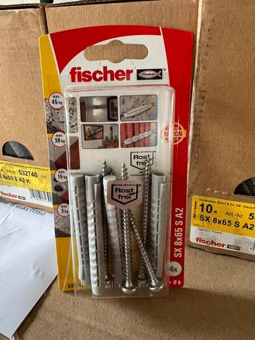 Fischer pluggen (8x65) + RVS schroeven (5x70) beschikbaar voor biedingen