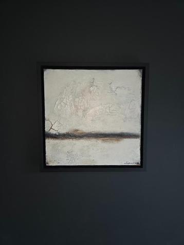 Origineel Werk Sandra Hapers "Growth in the Cracks" 40x40x5 beschikbaar voor biedingen