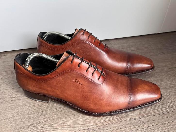 Harris herenschoenen maat 10 / 44, Kleding | Heren, Schoenen, Zo goed als nieuw, Veterschoenen, Bruin, Ophalen of Verzenden
