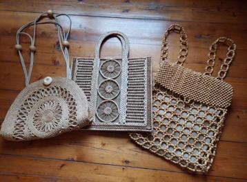 Sacs bohème cordes tressées et perles de bois 10€/pièce  beschikbaar voor biedingen