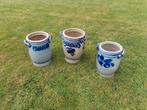 Pots en grès bleu., Jardin & Terrasse, Pots de fleurs, Enlèvement
