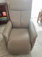 Relaxzetel lig-zit-sta-functie, Huis en Inrichting, Fauteuils, Ophalen, Minder dan 75 cm, Leer, Zo goed als nieuw