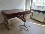Unieke antieke design bureau + bijhorende stoel, Huis en Inrichting, Bureaus, Ophalen, Gebruikt, Bureau