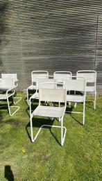 8 cantilever stoelen, Ophalen, Gebruikt, Wit, Midcentury