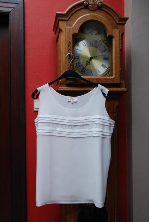 Basic witte mouwloze T-shirt top maat L als NIEUW!, Kleding | Dames, Topjes, Zo goed als nieuw, Maat 42/44 (L), Wit, Zonder mouw