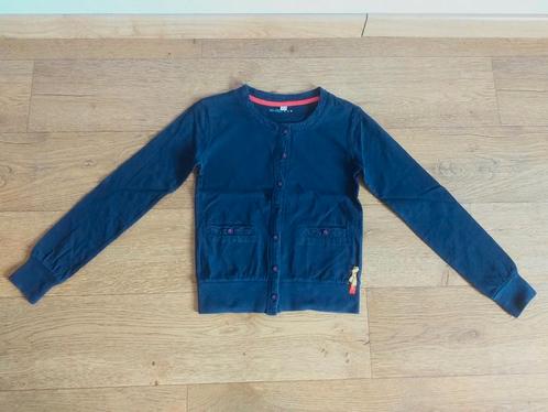 Donkerblauw vestje/cardigan maat 134/140, zeer goede staat, Kinderen en Baby's, Kinderkleding | Maat 134, Zo goed als nieuw, Meisje
