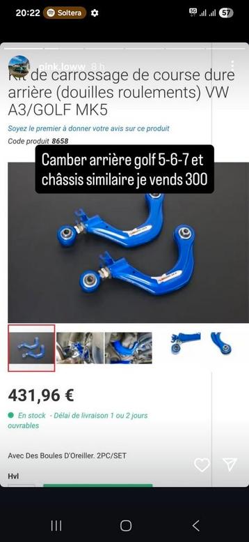 Camber arrière Golf 7 Golf 5 Golf 6 beschikbaar voor biedingen