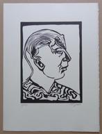 ROLAND TOPOR / KAFKA ONDERWERELD / ZW-W LINOSNEDE / 38x28cm, Ophalen of Verzenden