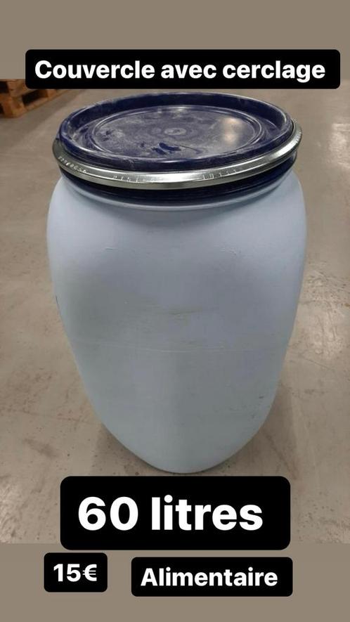 Kunststof voedselvat 60 liter (verkrijgbaar in grote maten), Tuin en Terras, Regentonnen, Ophalen of Verzenden
