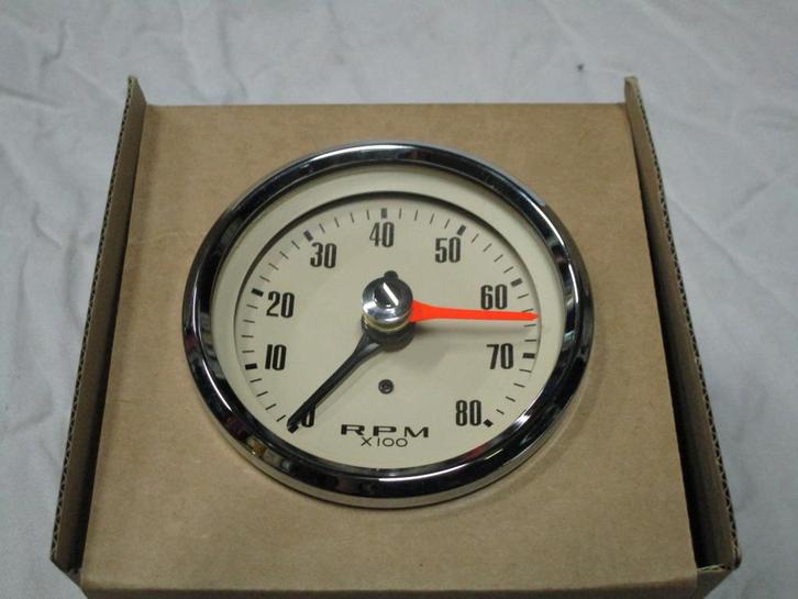 toerenteller Smiths - wit - magnolia - 80mm Klassieke Mini, Auto-onderdelen, Dashboard en Schakelaars, Mini, Rover, Austin, Nieuw