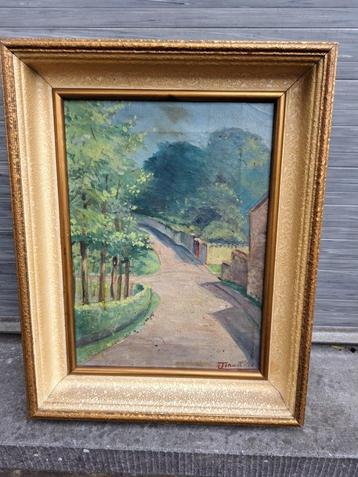 huile sur toile ruelle signe timmermans 48 beschikbaar voor biedingen