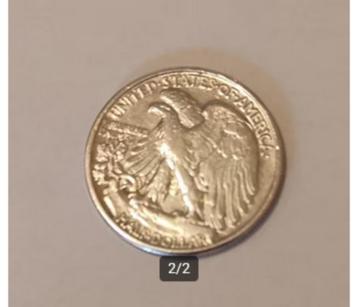 Pièce monnaie walking liberty silver half dollar 1941 1/2