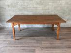 Franse doorleefde boerentafel - 195 x 116 cm + 77 cm hoog, Gebruikt, 100 tot 150 cm, Eikenhout, Ophalen of Verzenden
