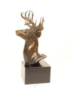 Prachtig Bronzen Beeld van een Hertenhoofd GRATIS LEVERING, Antiek en Kunst, Verzenden, Brons