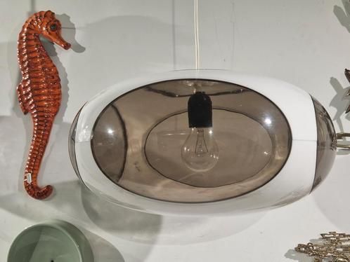 Retro vintage bug eye UFO-lamp ,  zeldzame witte hanglamp, Antiek en Kunst, Antiek | Verlichting, Ophalen of Verzenden