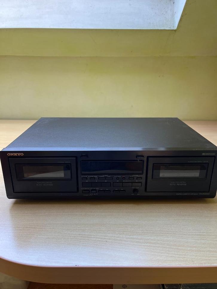 Onkyo stereo dubbele cassettedeck, Audio, Tv en Foto, Cassettedecks, Dubbel, Auto-reverse, High speed dubbing, Tape counter, Ophalen of Verzenden