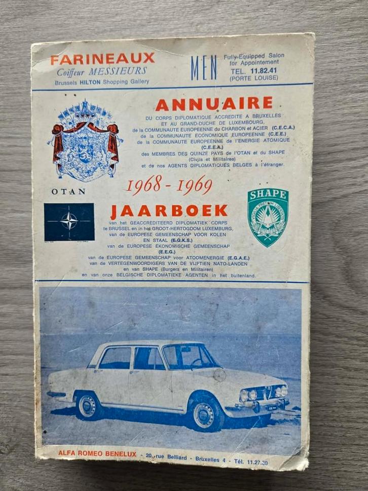 Jaarboek 1968-1969 EGKS/EEG/EGAE/Shape/OTAN, Antiquités & Art, Antiquités | Livres & Manuscrits, Enlèvement ou Envoi