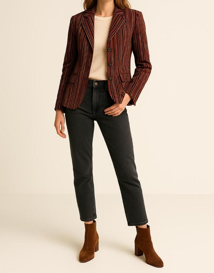 Scapa of Scotland gestreepte blazer maat 36, Kleding | Dames, Jasjes, Kostuums en Pakken, Zo goed als nieuw, Jasje, Maat 36 (S)
