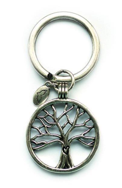 Sleutelhanger levensboom, verzilverd, met mooie details, Collections, Porte-clés, Neuf, Enlèvement ou Envoi
