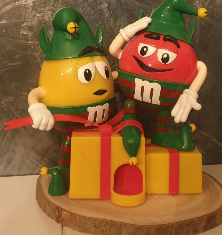Distributeur M&M'S - lutins de Noël, Verzamelen, Poppetjes en Figuurtjes, Zo goed als nieuw, Ophalen of Verzenden