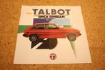 Talbot Simca Sunbeam brochure 1979, Comme neuf, Enlèvement, Dépliant
