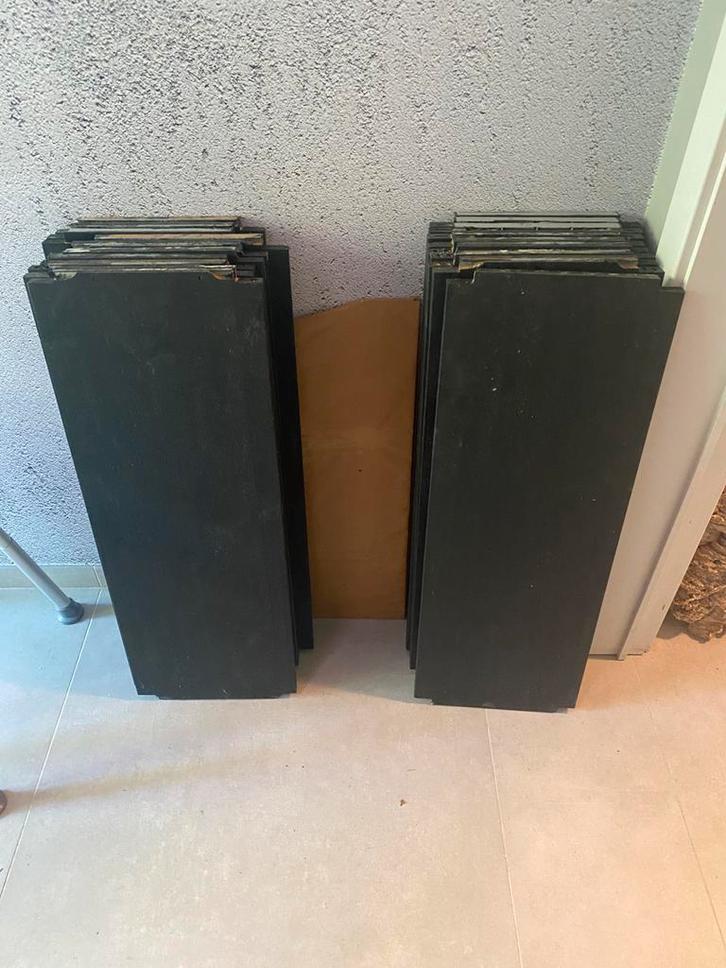 22 zwartgeverfde planken + 6 verniste planken voor ivar ikea, Huis en Inrichting, Kasten | Stellingkasten, Gebruikt, Ophalen