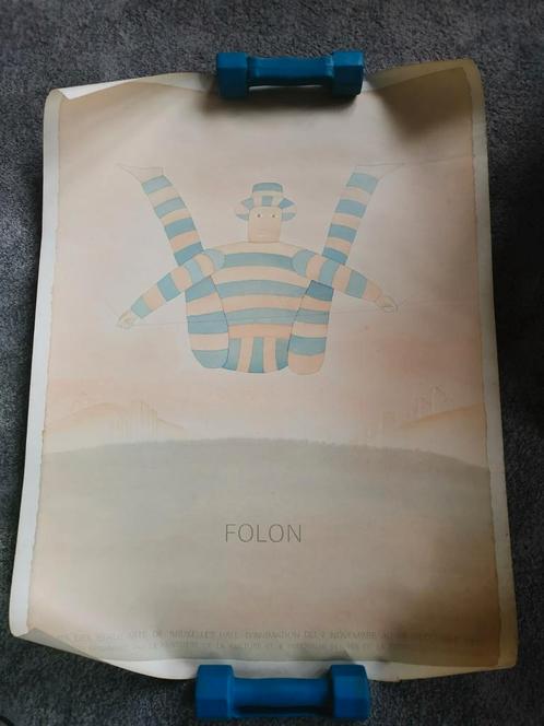 FOLON Jean-Michel 1975 Europalia, Verzamelen, Posters, Gebruikt, Ophalen