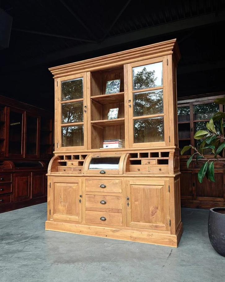 Grutterskast teakhout | Teak apothekerskast | #2329, Antiek en Kunst, Antiek | Meubels | Kasten, Ophalen of Verzenden