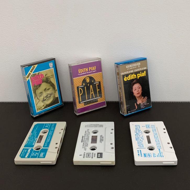 EDITH PIAF / Lot x3 K7, Cd's en Dvd's, Cassettebandjes, Ophalen of Verzenden