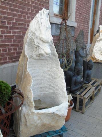 fontaine tête de dragon en pierre taillé dans la masse !!!, Enlèvement, Neuf, Pierre, Fontaine