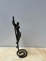 Antieke bronzen touwbeklimmer, Antiek en Kunst, Ophalen, Brons