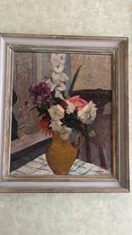Remi Lens: Bloemenvaas (op doek), Antiquités & Art, Enlèvement