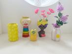 set met 5 vrolijke vazen, Moins de 50 cm, Autres couleurs, Poterie ou Porcelaine, Comme neuf