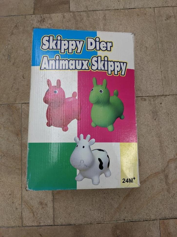 Groen Skippy Springdier voor kleuters, Kinderen en Baby's, Speelgoed | Buiten | Opblaasfiguren, Gebruikt, Ophalen of Verzenden