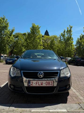 Volkswagen Eos 2.0 FSI, Auto's, Volkswagen, 4 cilinders, Cabriolet, Blauw, Handgeschakeld