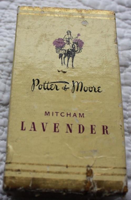 VINTAGE Potter & Moore "Mitcham Lavande vers 1920-1930 renco, Collections, Parfums, Comme neuf, Bouteille de parfum, Plein, Enlèvement ou Envoi
