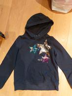 donkerblauwe hoodie met omkeerbare pailletten H&M mt 146-152, Kinderen en Baby's, Gebruikt, Meisje, Trui of Vest, H&M