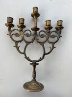 (Q)Antieke 5-armige Kandelaar,Messing/Bronze Look,Klassiek, Antiek en Kunst, Verzenden